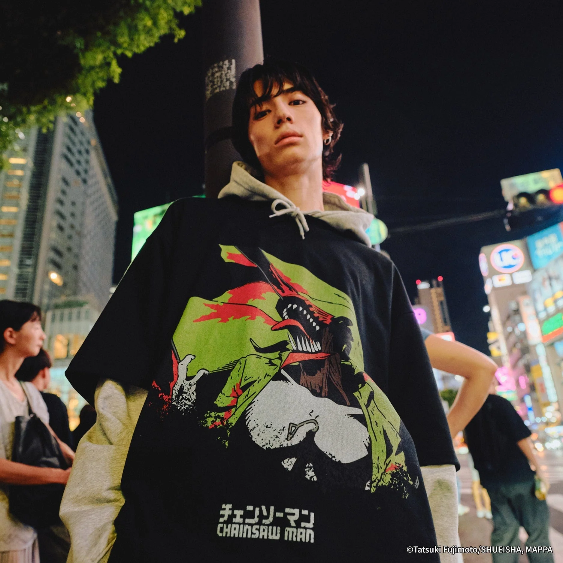 Chainsaw Man Full Print T-Shirt (Black) - Image 3