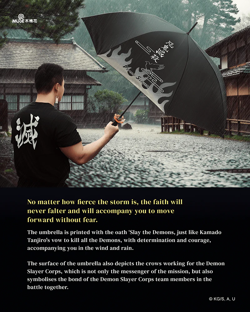 Demon Slayer - Kimetsu no Yaiba - Official Rengoku Flame Nichirin Blade Umbrella (112cm)<br>[Pre-Order] - Image 10