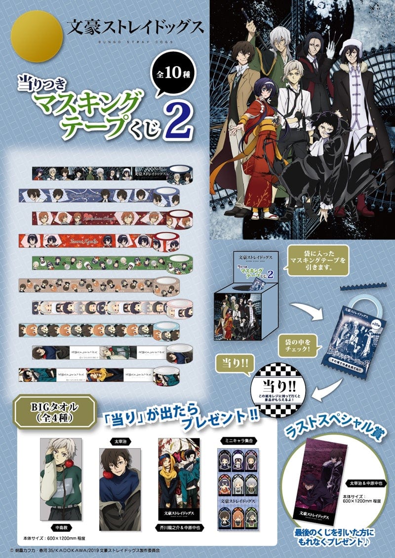 Kuji - Bungo Stray Dogs Hitting Masking Tape 2 Mini Kuji (OOS)