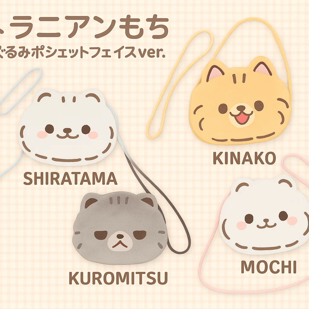 Pomeranian Mochi Plush Pochette Face Ver. - 8 Inches Sling Bag - Image 3