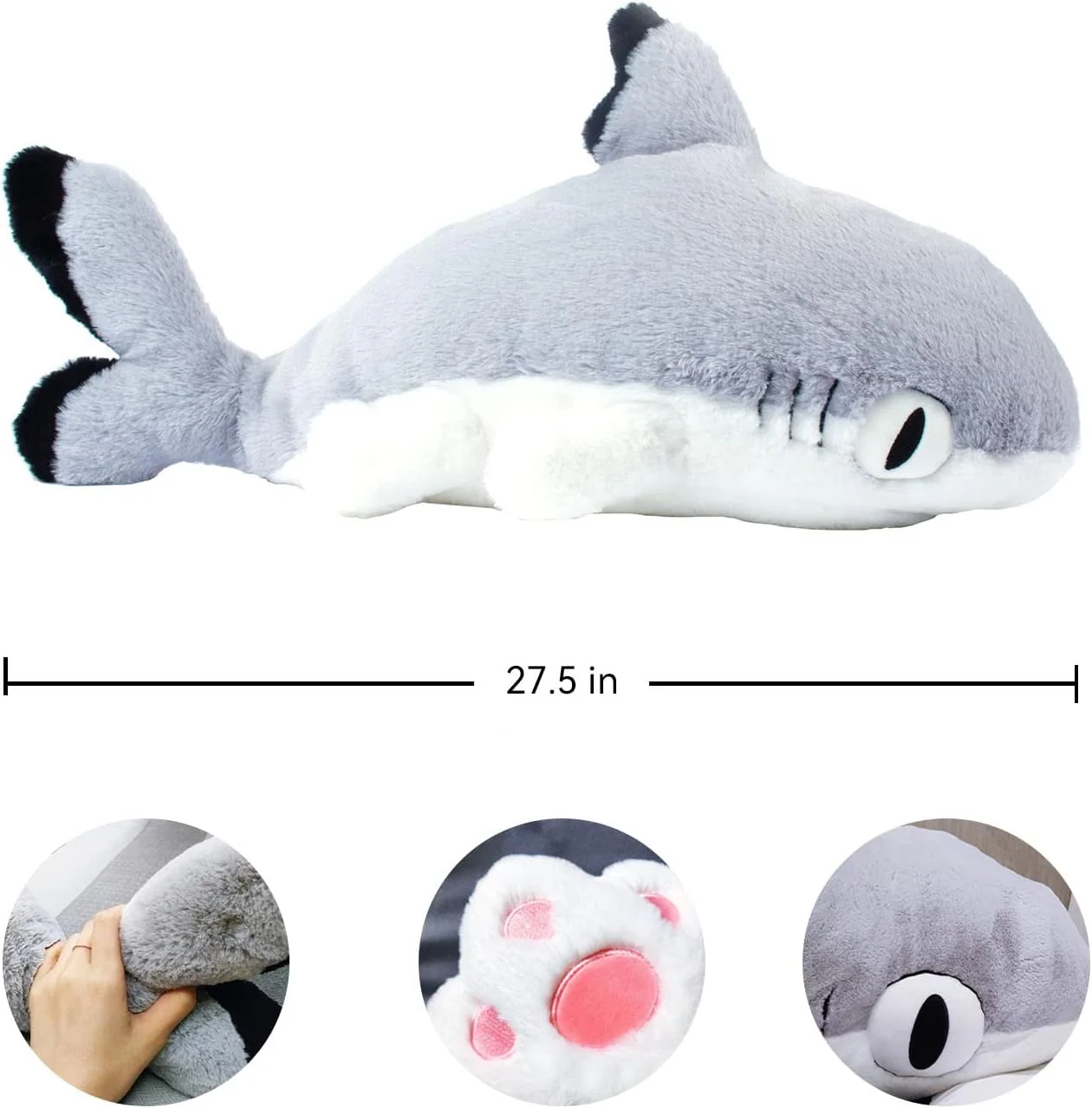 Sharkitty Shark Cat Plush Doll - 70cm - Image 6