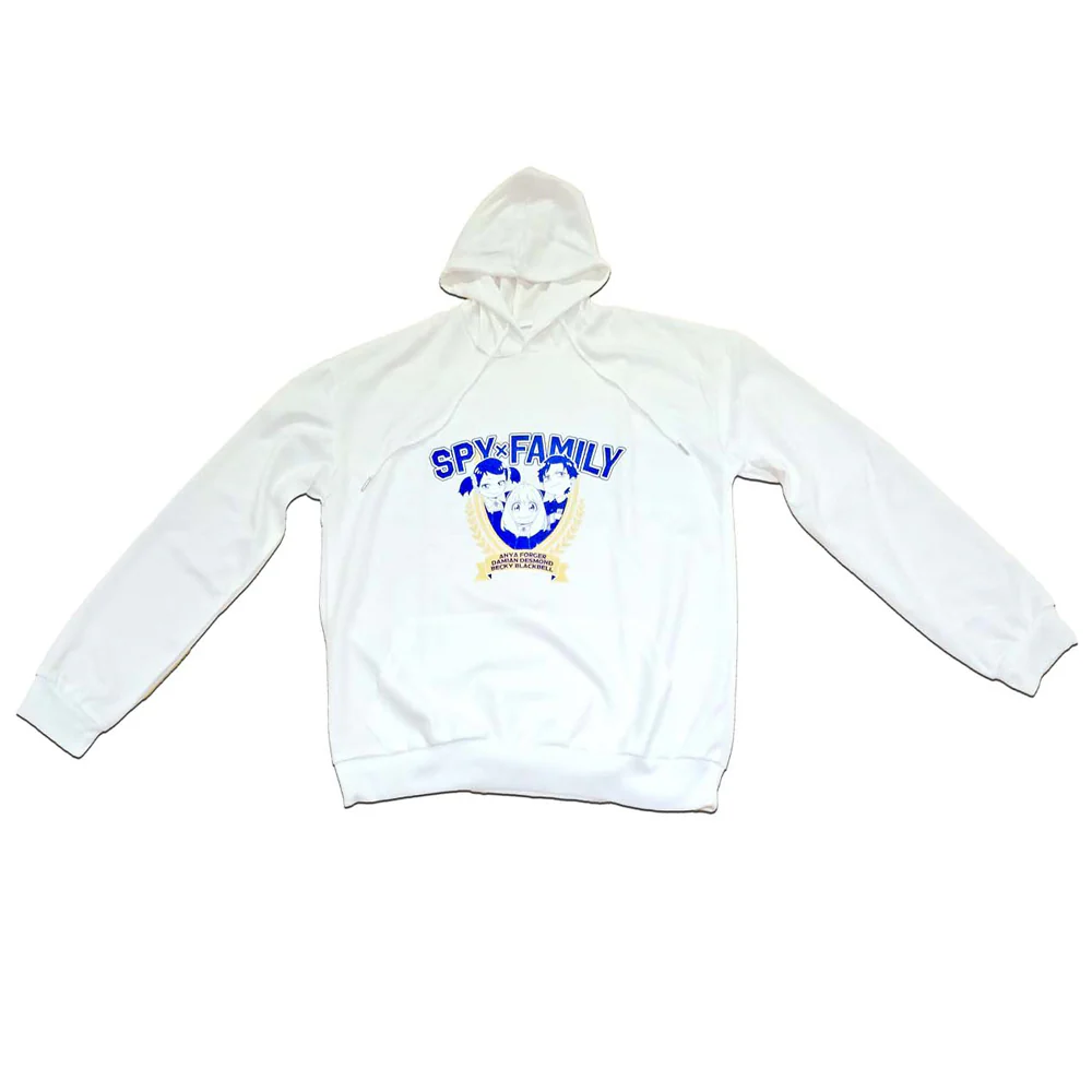 SPY x FAMILY Anya & Bond Character Hoodie – White Pullover Sweatshirts - Image 4