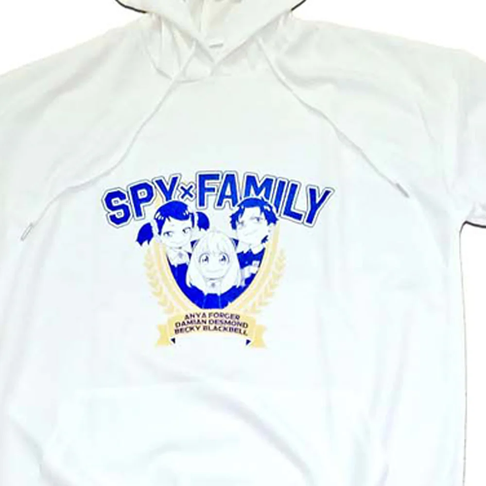 SPY x FAMILY Anya & Bond Character Hoodie – White Pullover Sweatshirts - Image 5