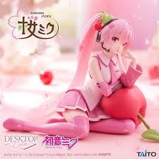TAITO - Vocaloid - Hatsune Miku Sakura Desktop Cute Figure Cherry Cushion Ver. - Image 3